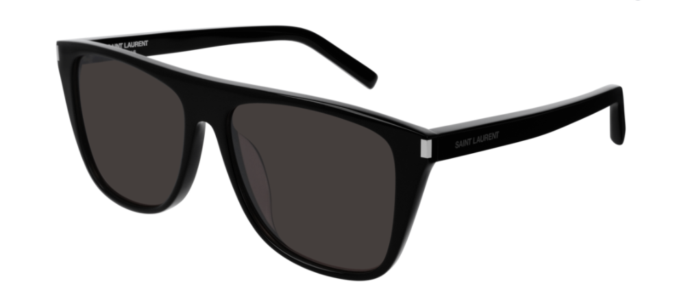 Saint Laurent SL 1/F 001 Black Square Unisex Sunglasses
