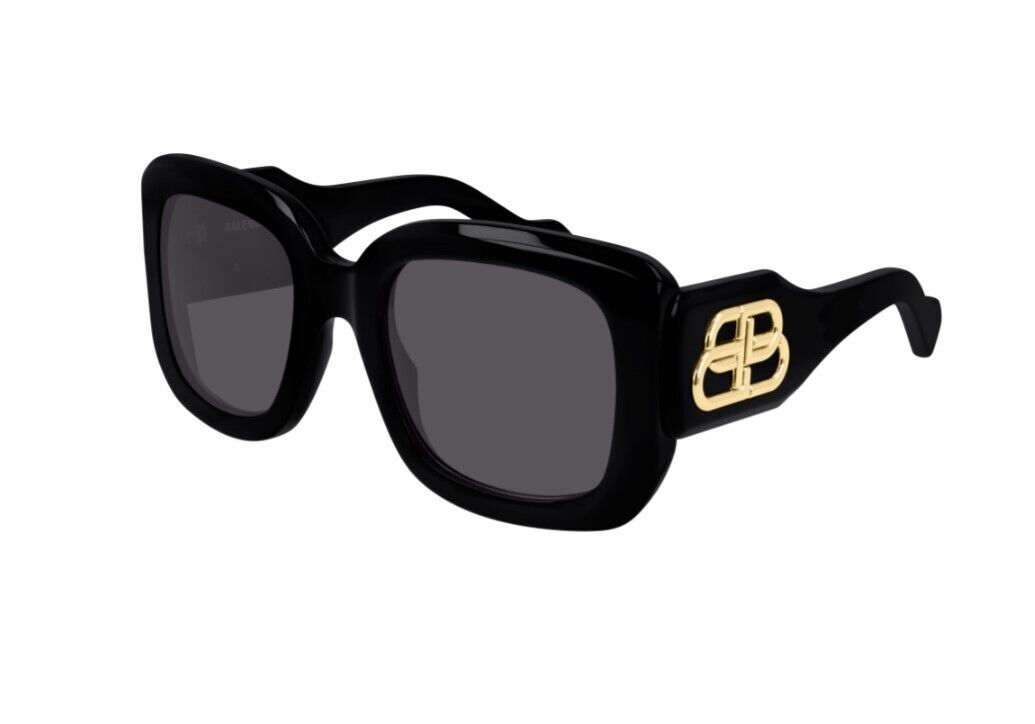 BALENCIAGA BB0069S 001 Black Square Women's 53 mm Sunglasses