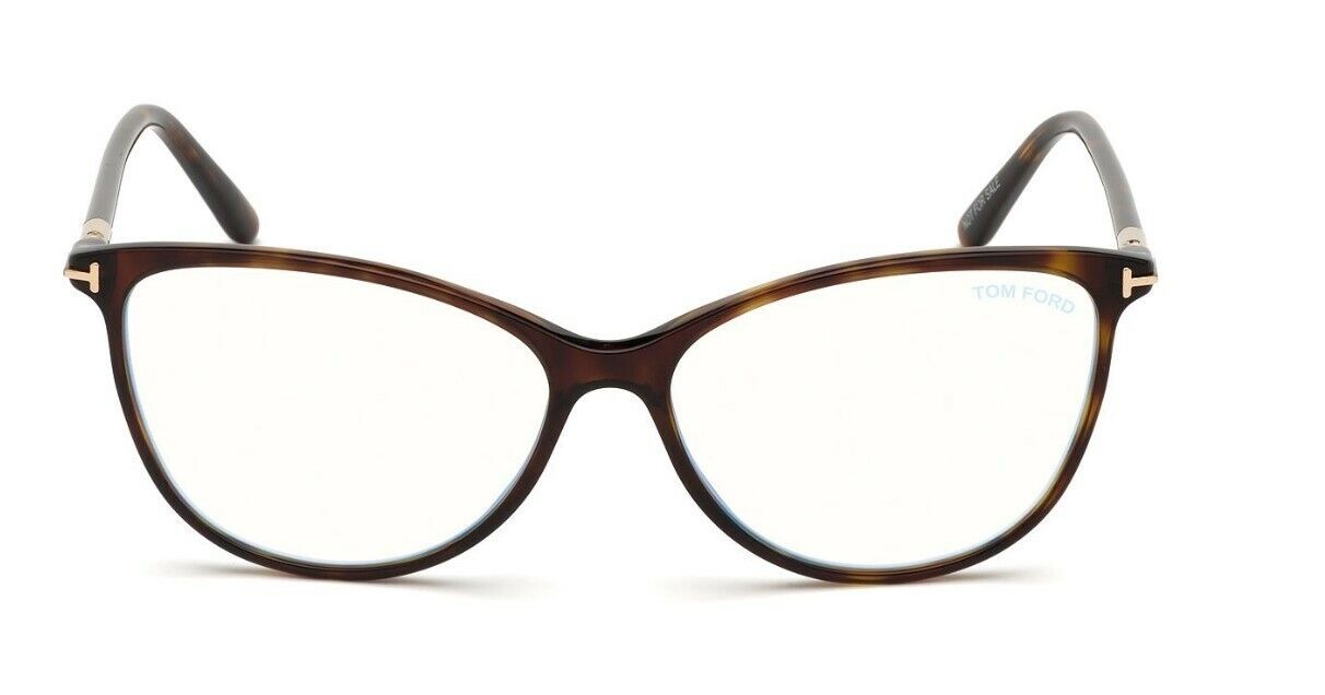 Tom Ford FT5616B 052 Shiny Classic Dark Havana Blue Block Cat-Eye Eyeglasses