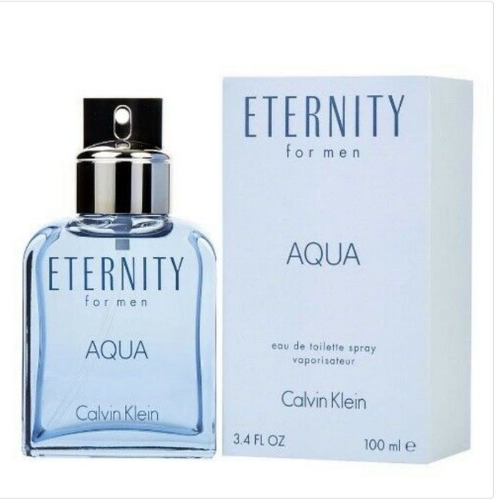 Eternity Aqua by Calvin Klein 3.3 / 3.4 oz EDT Cologne New in Box