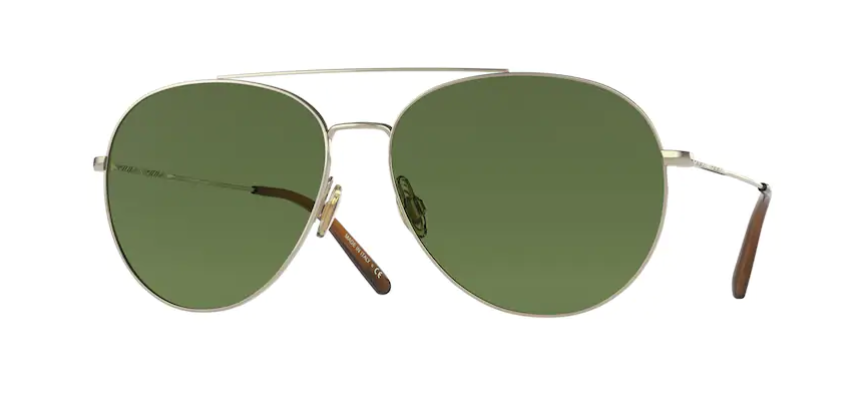 Oliver Peoples 0OV 1286S AIRDALE 50354E Soft Gold/Green Sunglasses