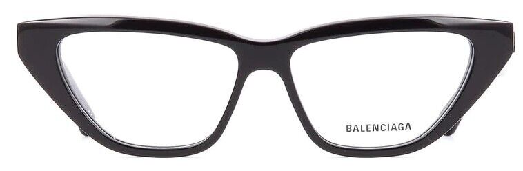 Balenciaga BB0128O 001 Black/Black Cat- Eye Full-Rim Women's Eyeglasses