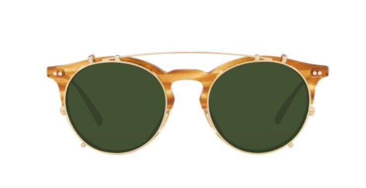 Oliver Peoples 0OV5483M Eduardo 167471 Honey VSB/Green Eyeglasses with Clip-on
