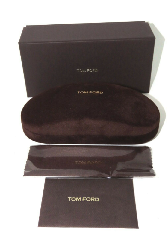 Tom Ford FT5537-B 001 Shiny Black/Blue Block Eyeglasses