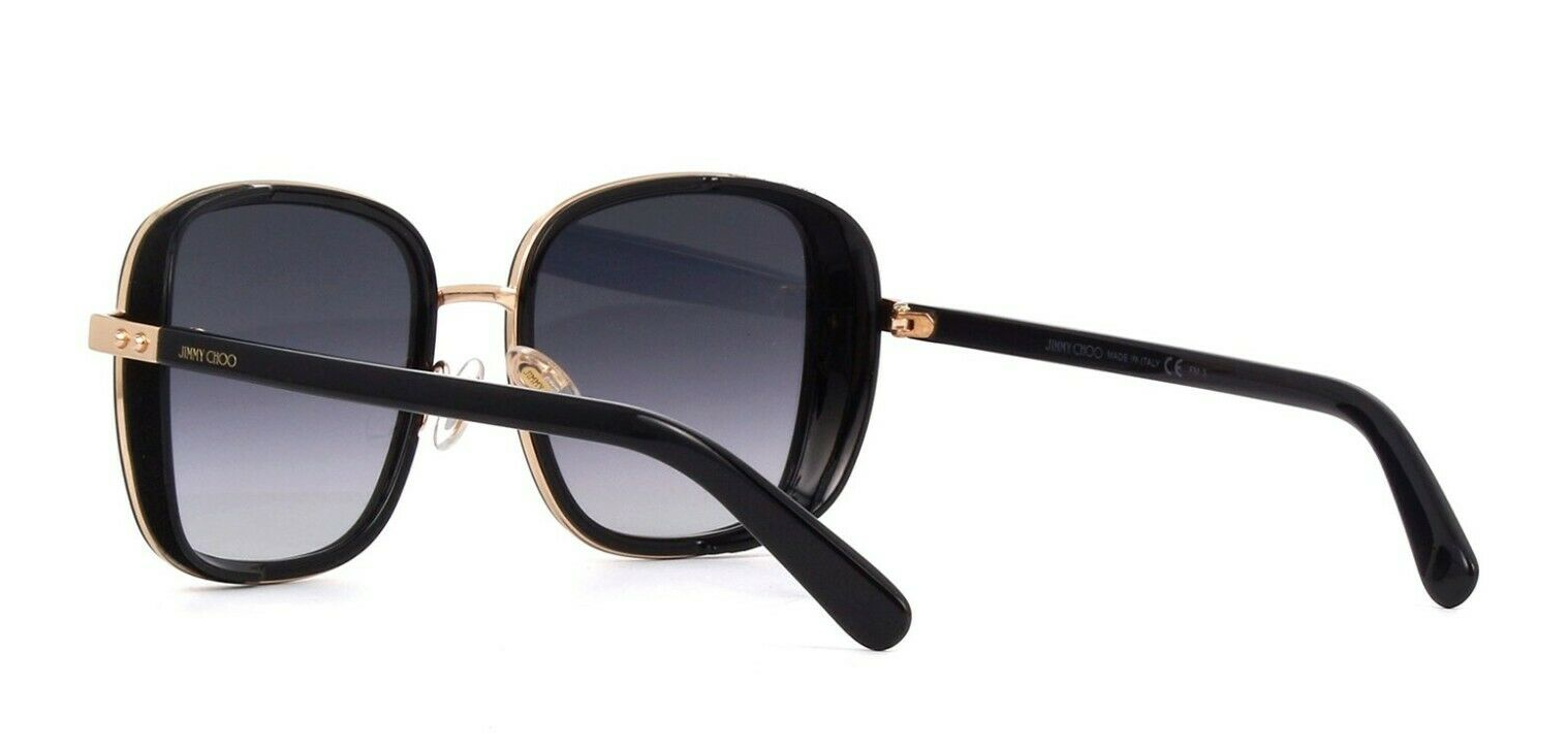 Jimmy Choo Elva/S 02M2/9O Black Gold/Grey Women's Gradient Sunglasses