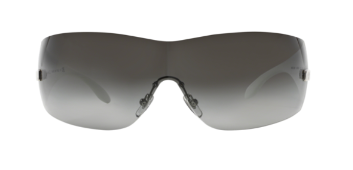 Versace 0VE2054 10008G Silver-White/Grey Gradient Blue Square Women's Sunglasses