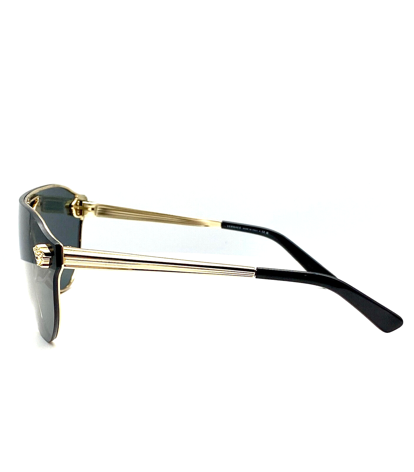 Versace VE2161 100287 Black-Gold/Gray Metal Full-Rim Women's Sunglasses