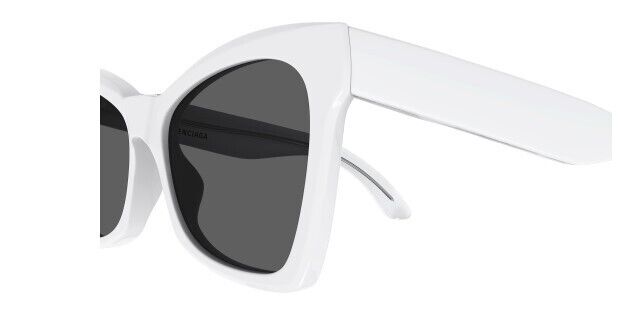 Balenciaga BB0231S 005 White/Grey Cat-Eye Women's Sunglasses