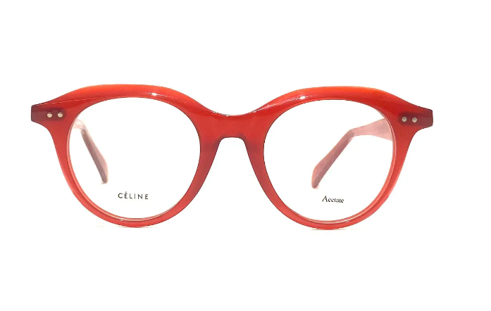 Celine CL 41458 C9A Red Round Women's Eyeglasses