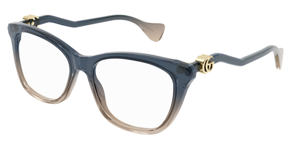 Gucci GG1012O 002 Gradient Blue Square Cat-Eye Women Eyeglasses