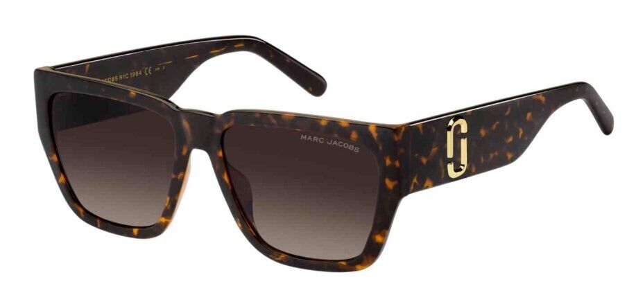 Marc Jacobs MARC-646/S 0086/HA Havana/Brown Gradient Rectangular Sunglasses