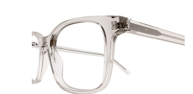 Saint Laurent SL M120 004 Beige/Transparent Square Women's Eyeglasses