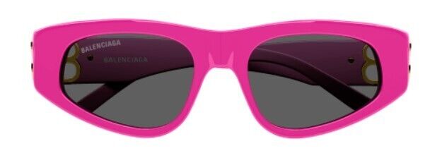 Balenciaga BB 0095S-006 Pink/Grey Oval Women's Sunglasses
