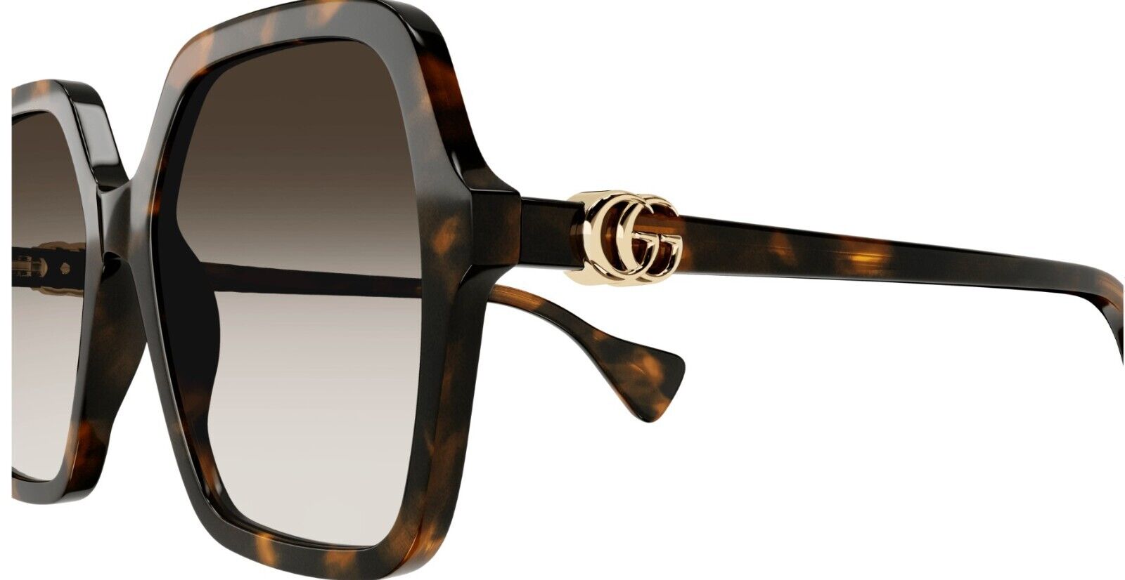 Gucci GG1072SA 002 Havana/Brown Gradient Square Women's Sunglasses