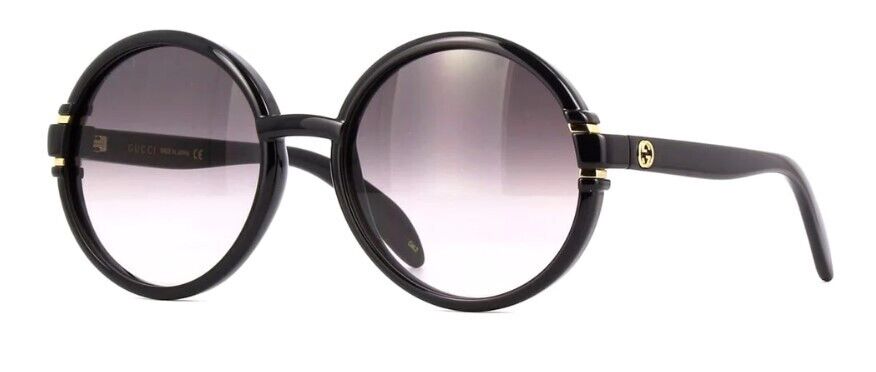 Gucci GG1067S 001 Black/Grey Gradient Round Women's Sunglasses
