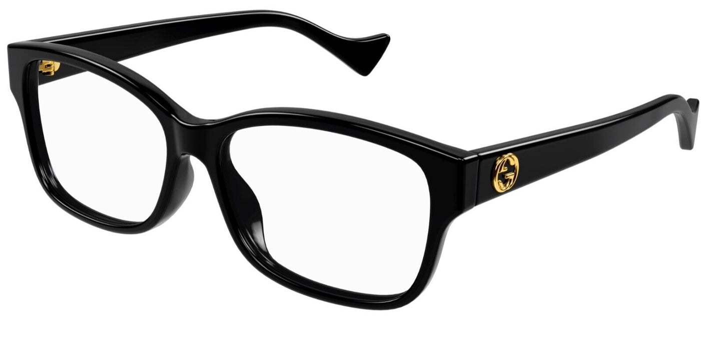 Gucci GG1259O 004 Black Rectangular Women's Eyeglasses