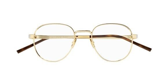 Saint Laurent SL 555 OPT 003 Gold Round Unisex Eyeglasses