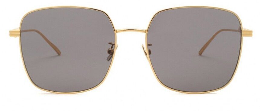 Bottega Veneta BV1082SK 001 Gold/Grey Square Women's Sunglasses