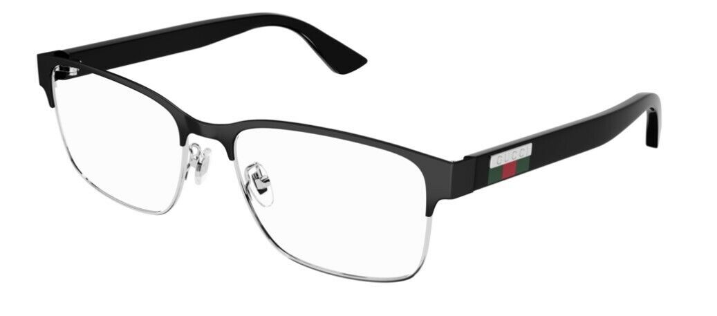 Gucci GG0750O 005 Black Rectangle Men's Eyeglasses