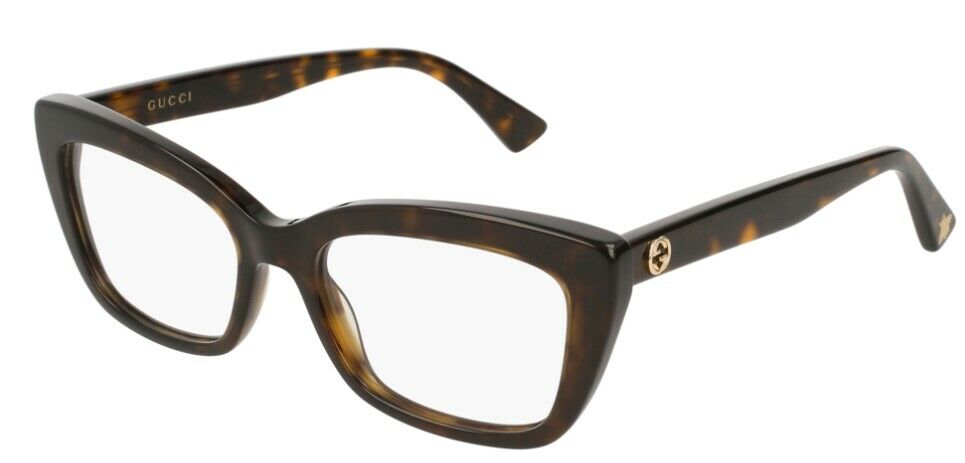 Gucci GG 0165ON-002 Havana Cat-Eye Women Eyeglasses