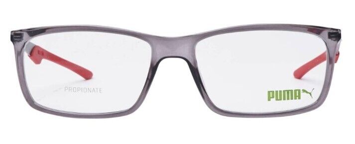 Puma PU0357O 003 Grey-Grey Rectangular Full-Rim Unisex  Eyeglasses