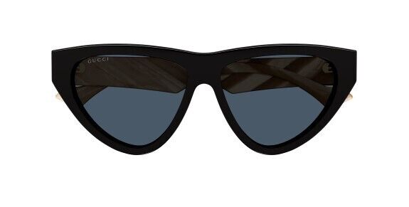 Gucci GG1333S 004 Black-Ivory/Blue Cat Eye Women's Sunglasses