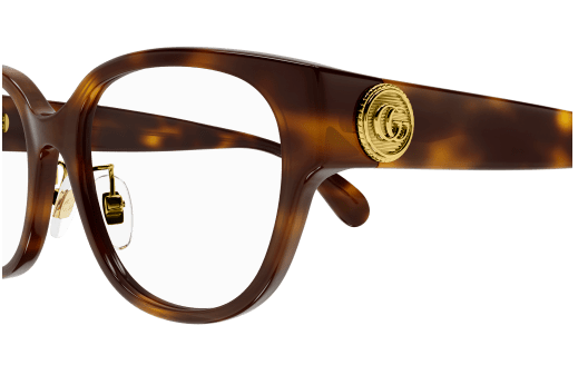 Gucci GG1411OK-003 Havana Rectangle Women Eyeglasses