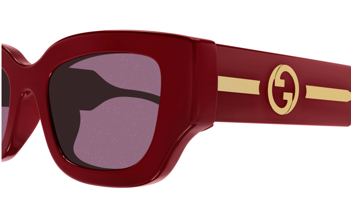 Gucci GG1558SK-005 Burgundy/Red Square Women's Sunglasses