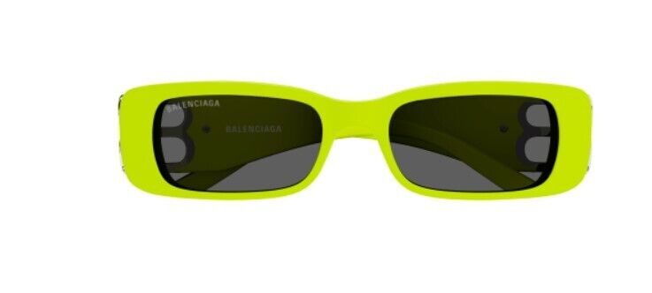 Balenciaga BB 0096S-008 Yellow/Gray Rectangle Women's Sunglasses