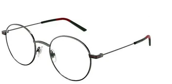 Gucci GG 1054OK-004 Ruthenium Metal Round Unisex Eyeglasses