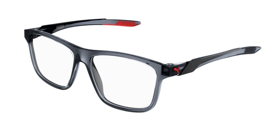 Puma PU0361O 004 Grey-Grey Rectangular Full-Rim Unisex Eyeglasses