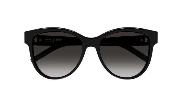 Saint Laurent SL M107 002 Black/Gradient Grey Round Women's Sunglasses