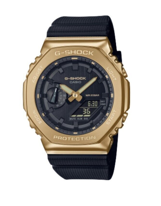 Casio G-Shock  Analog-Digital Gold Ion Plated Bezel Men's Watch GM2100G-1A9