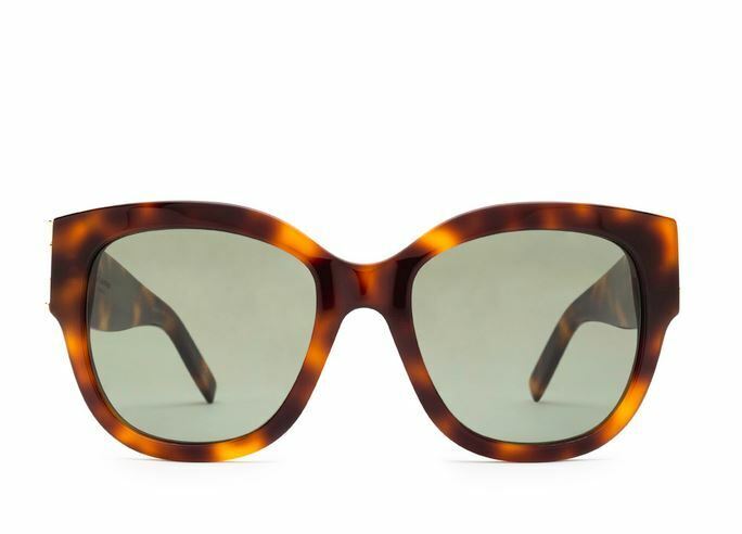 Saint Laurent SL M95/F 003 Green/Havana Oversize Square Women Sunglasses