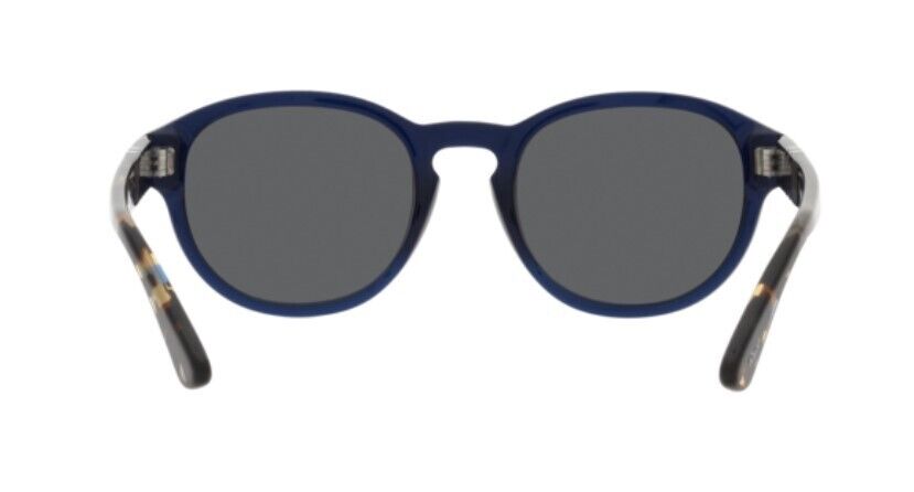 Persol 0PO3304S 1183B1 Opal Blue/Dark Grey Oval Unisex Sunglasses