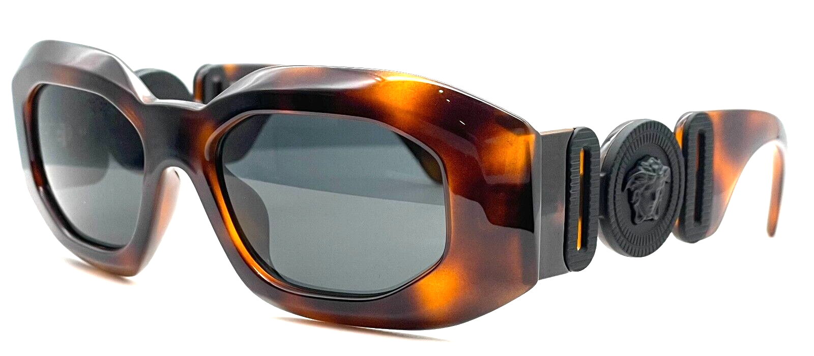 Versace VE4425U 521787 Havana-Black/Dark Gray Unisex Sunglasses