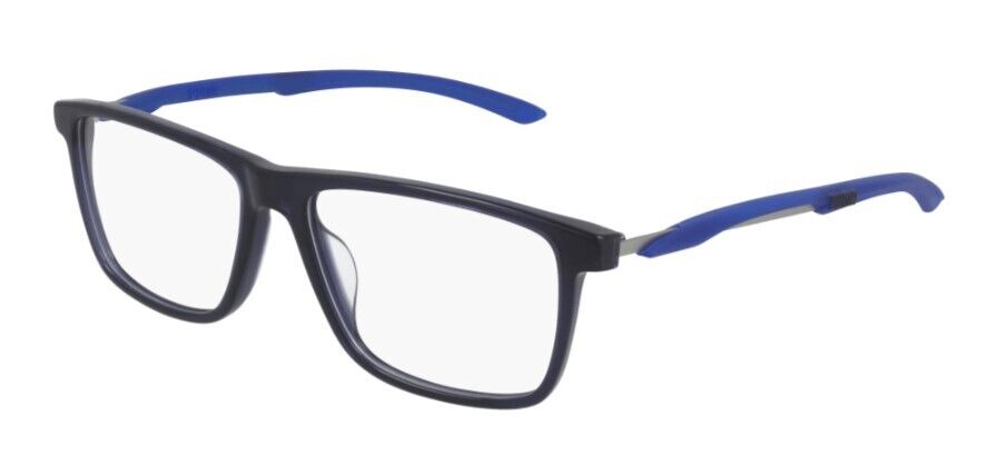Puma PU0337O 002 Blue-Gunmetal Rectangular Full-Rim Unisex  Eyeglasses