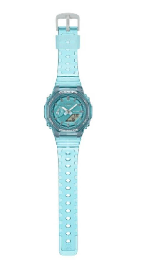 Casio G-Shock Analog-Digital Metallic Translucent Blue Watch GMAS2100SK-2A