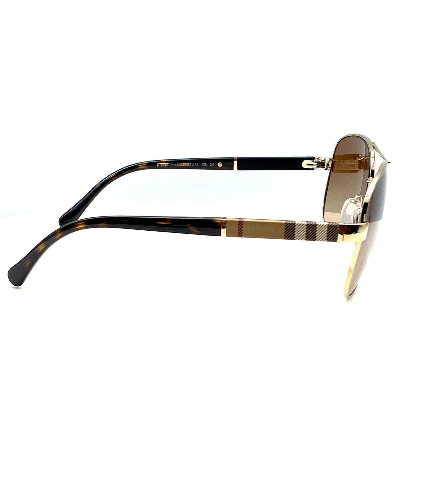 Burberry BE3080 114513 Light Gold/Gradient Brown Pilot Women's Sunglasses