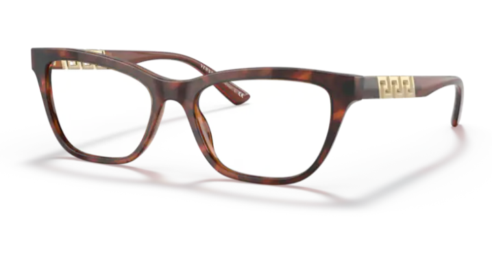 Versace 0VE3318 5354 Havana Soft Square Women's Eyeglasses