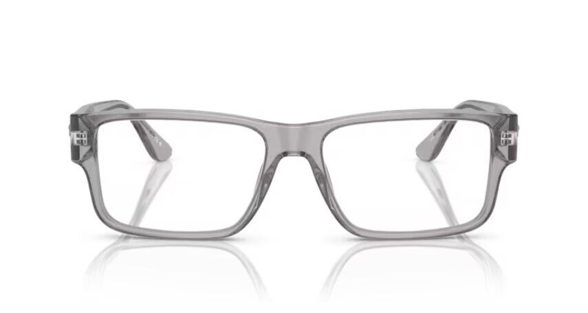 Versace 0VE3342 593 Grey Transparent/Clear Rectangle 57mm Men's Eyeglasses