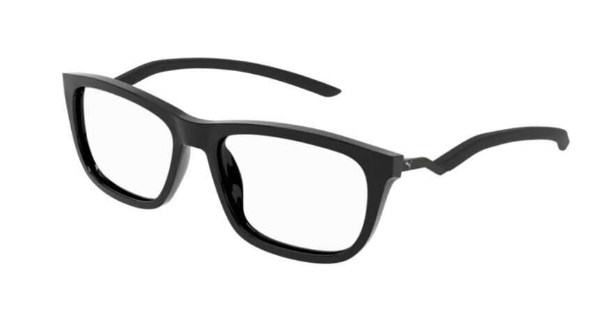 Puma PU0366O 001 Black-Black Rectangular Full-Rim Unisex Eyeglasses
