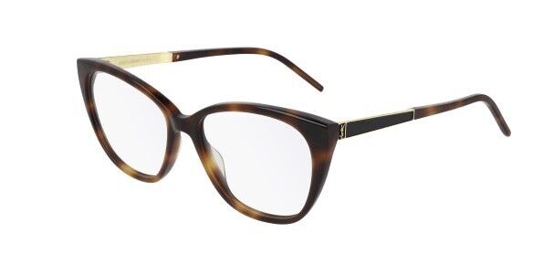 Saint Laurent SL M 72 004 Havana-Gold Cat-Eye Women's Eyeglasses