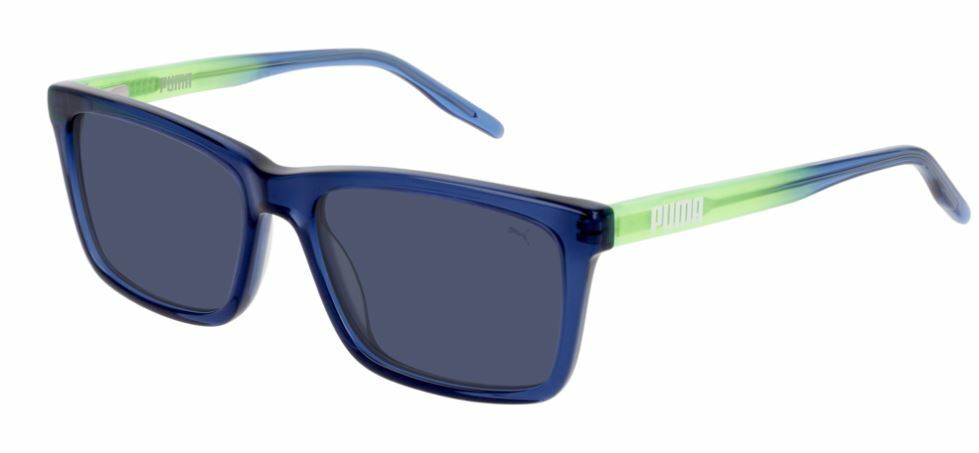 Puma PJ 0040S 003 Blue Green/Blue Rectangle Kids Sunglasses