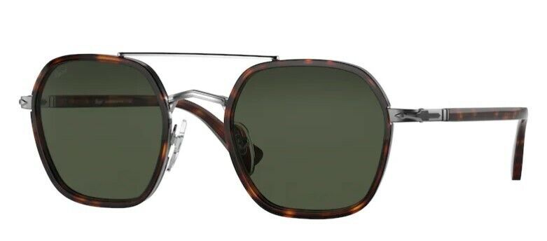 Persol 0PO2480S 513/31 Havana/ Silver Irregular Unisex Sunglasses