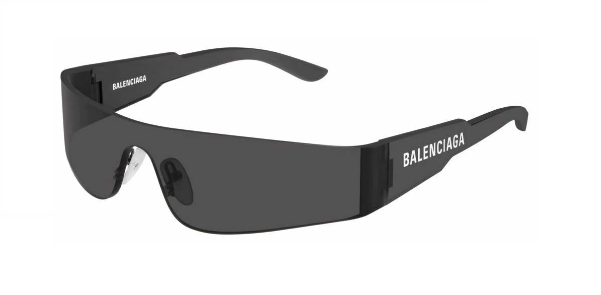 Balenciaga BB 0041S 001 Gray/Gray Unisex Metal Sunglasses