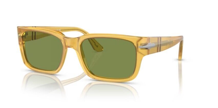 Persol 0PO3315S 204/4E Miele/Green Rectangular Men's Sunglasses