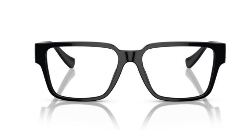 Versace  0VE3346 GB1 Black/Clear Rectangle 53 mm Men's Eyeglasses
