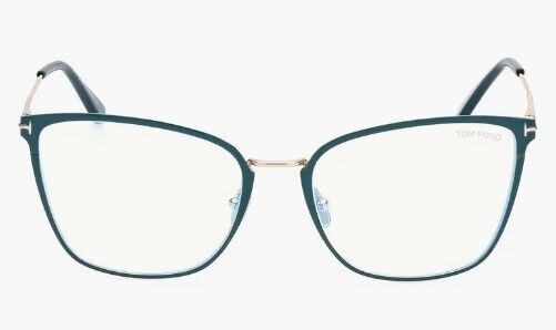 Tom Ford FT5839-B 087 Shiny Teal/Blue Block Butterfly Women's Eyeglasses