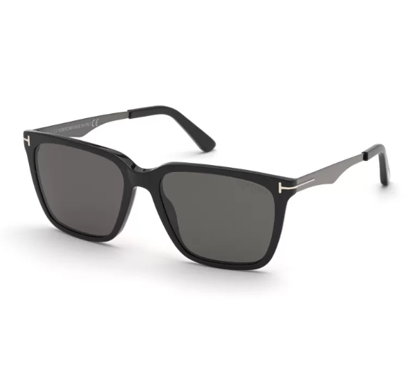 Tom Ford FT 0862-F Garrett 01D Black Ruthenium/Polarized Smoke Men's Sunglasses